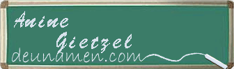 Anine Gietzel Visitenkarte